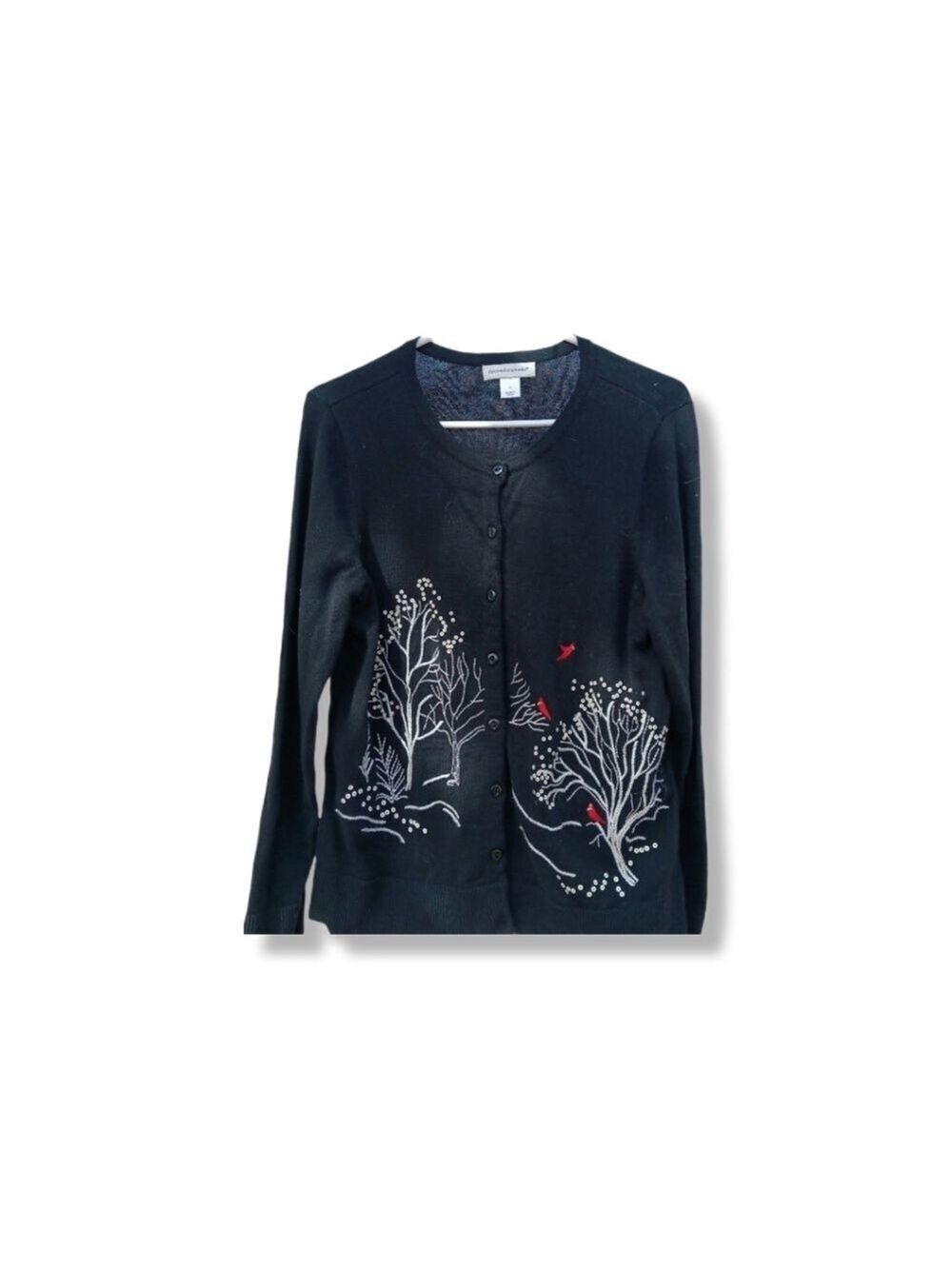 Christopher & Banks Cardigan Sweater Jacket Black Size M